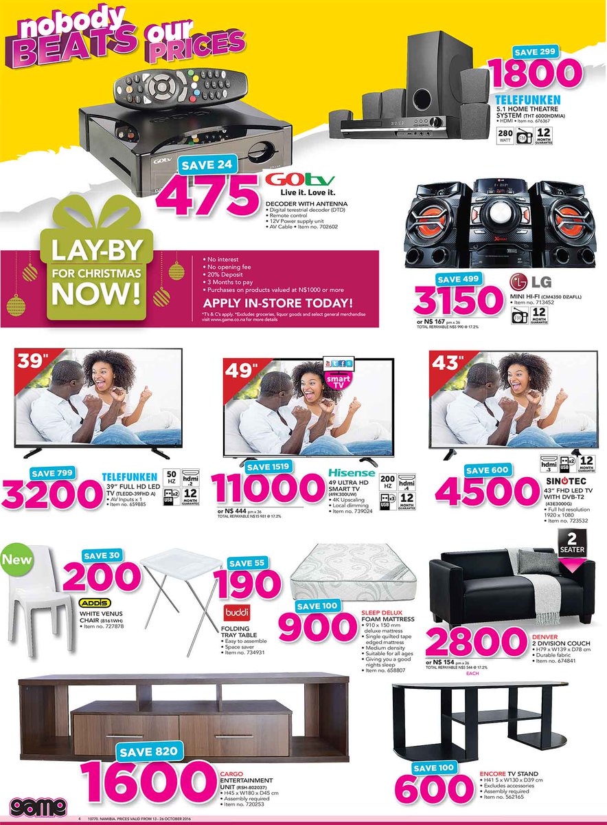 Tv In Game Stores Zambia