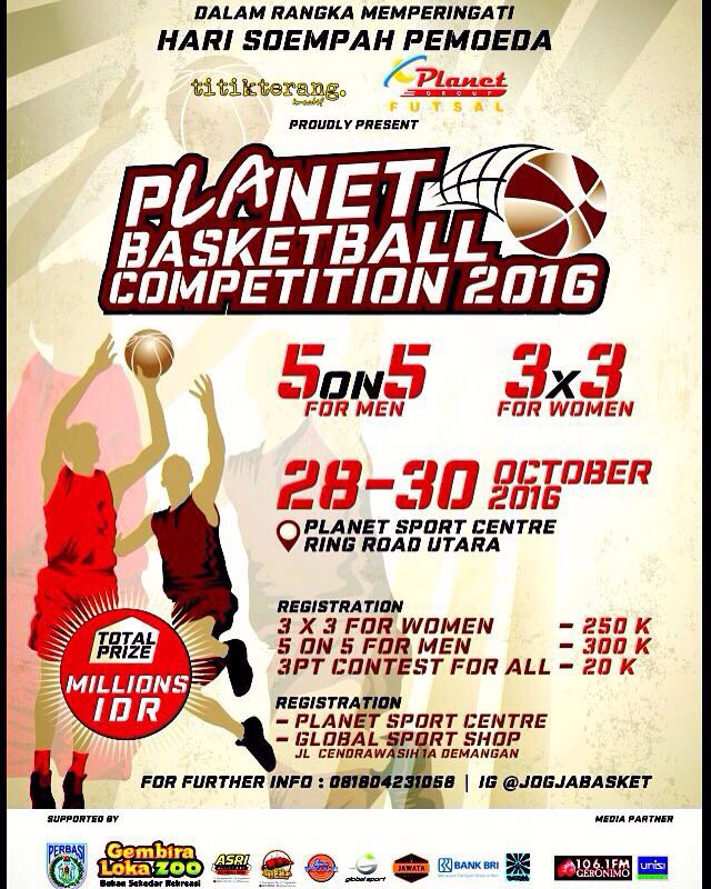 jogjabasketball's tweet photo. Buat para sahabat basket, we proudly present our first event.. yuk buat abas-abas kita meriahkan acaranya https://t.co/L9hkkegwRh