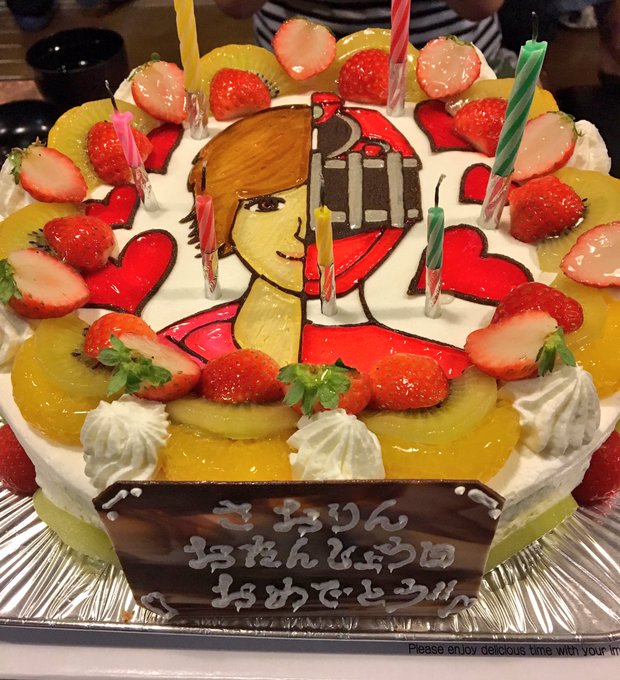 吉田沙保里選手の誕生日ケーキにトッキュウジャーのイラストが Togetter