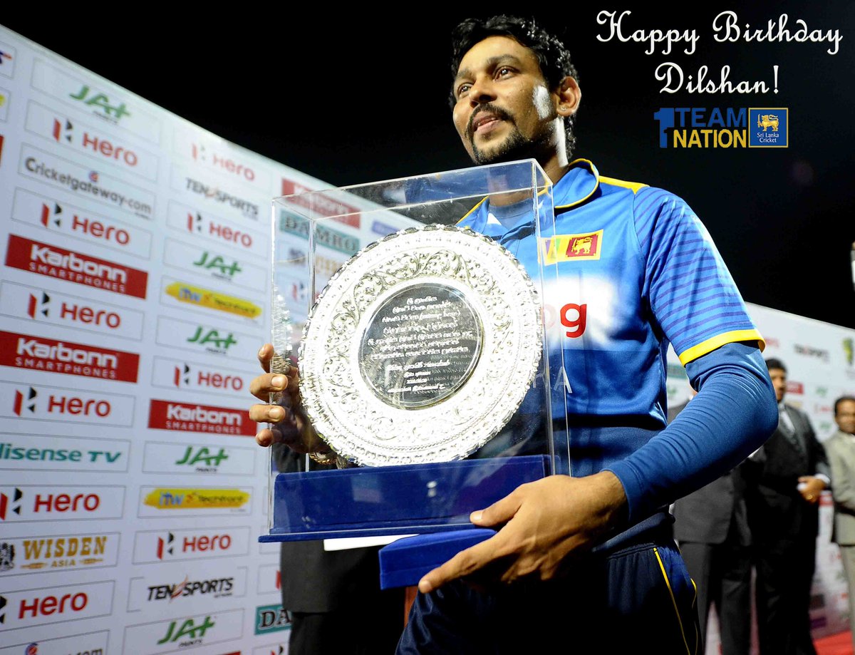 OfficialSLC's tweet photo. We would like to wish Tillakaratne Dilshan a very happy 40th birthday today! Have a fantastic one Dilly! #Legend https://t.co/JszqbYIIWy