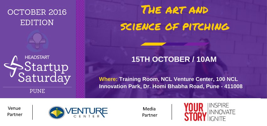 aabhishekbindal's tweet photo. #Startup event on "Art of Pitching" by @HeadstartSSPune. Join us tomorrow 10.00 #DiwaliDhamaka #SSPune #OctEdition https://t.co/Ee7cGmjOEJ https://t.co/9QJBz2IXVZ