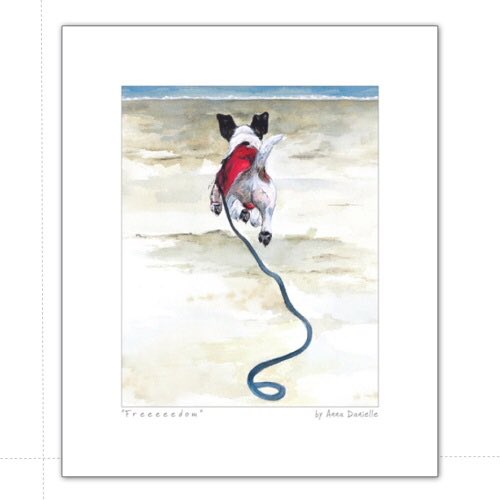 MillstonesCG's tweet photo. Freeeeedom! Art Print, £10 
https://t.co/sEqN6nSZ6Y
 #FridayFeeling #jackrussell #beachtime #freedom #lovemyjackrussell #jackrussellsrock https://t.co/1F5jxKMByL