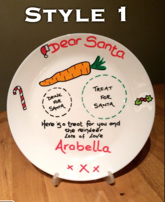 Personalised Santa Plates €10 nationwide delivery available! Ho - Ho - Ho !!