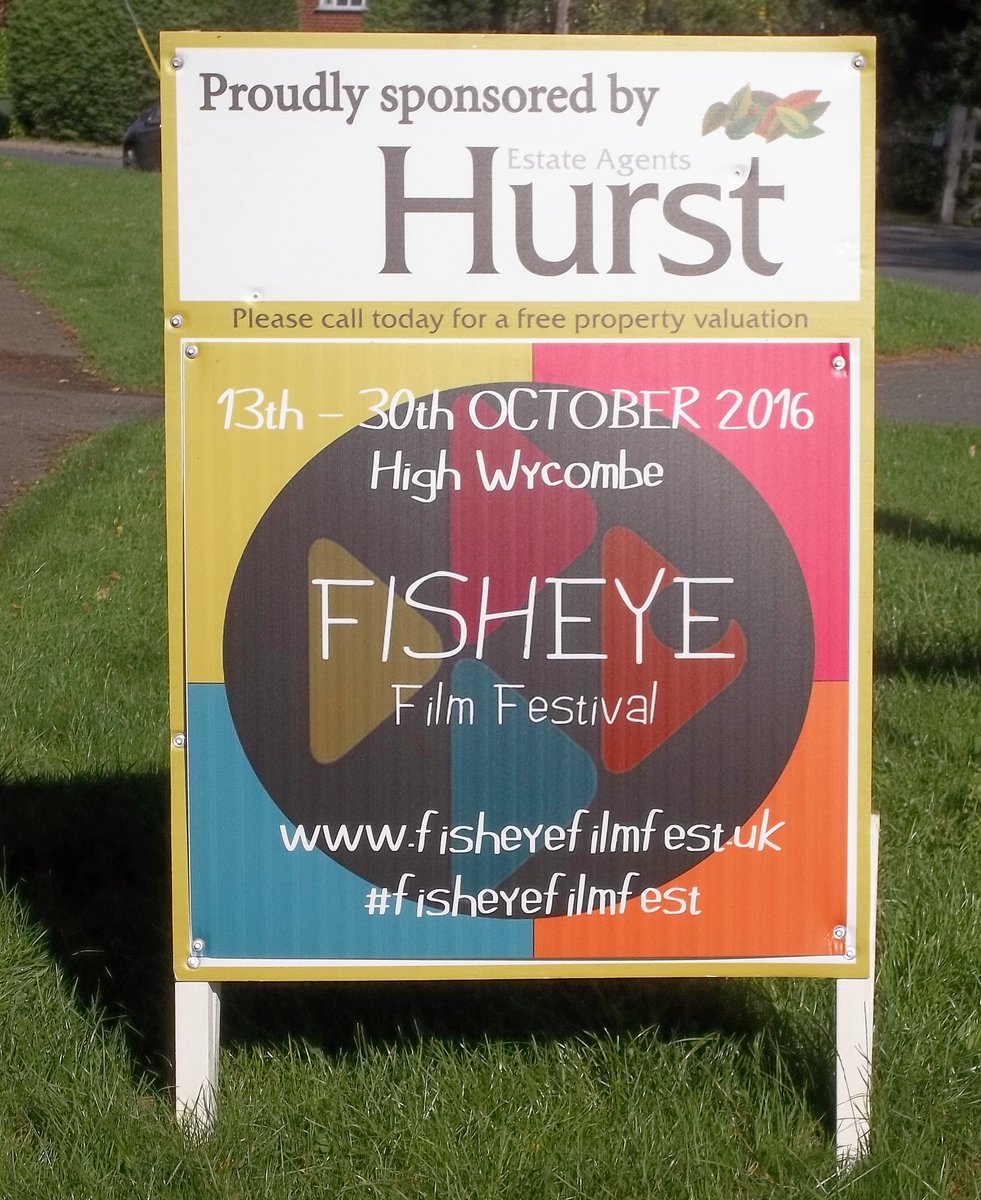 BA (Hons) Graphic Arts student Gemma Claridge has designed the eye-catching signs for @Fisheyefestival #FisheyeFilmFest