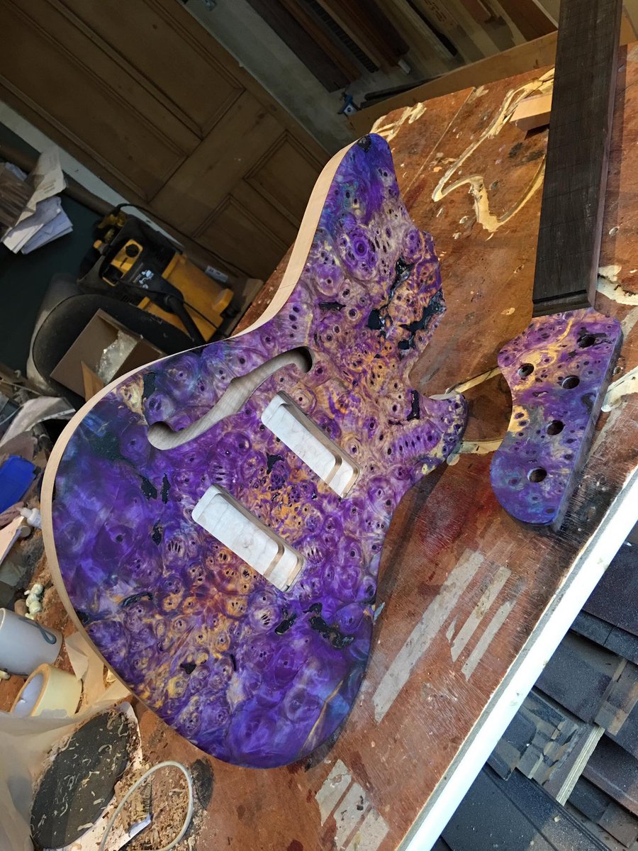 A bit crazy...#purple #burl #handmade #custom #bass #guitar #swampash #blackwood #music #band #sound #tone #woodporn #bassporn #guitarporn