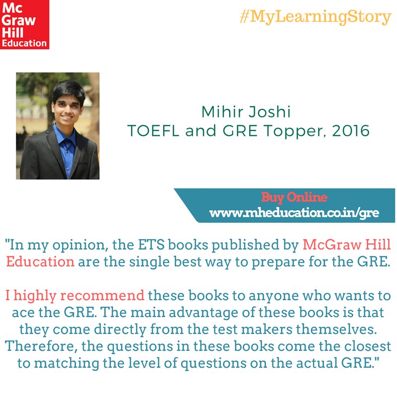MHEducationIN's tweet photo. Another success story, thanks Mihir for your appreciation :-) #MyLearningStory #LearnerFeedback #GRE #LearnWithMHE
https://t.co/iBAmeT0UhV https://t.co/lL6DMO7eEQ