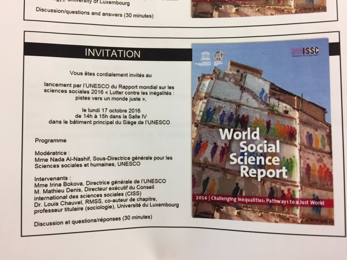 Oosterenvan's tweet photo. The status of social sciences: Monday UNESCO launches #WorldSocialScienceReport! #200EX https://t.co/5E8clGaljs