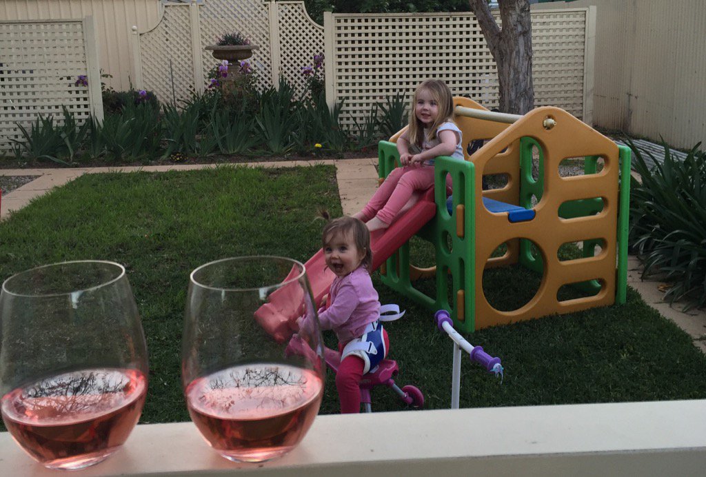 A perfect way to close the work week. Delicious. <a href="/arkat43/">Alex Katsaros</a> <a href="/tom_rayner/">Tom Rayner</a> #maziwines #rose #mclarenvale