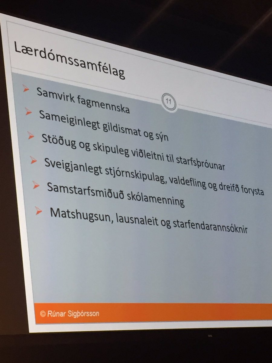 Rúnar: Lærdómssamfélag hjálpar skólum að fást við breytingar. #namstefna16