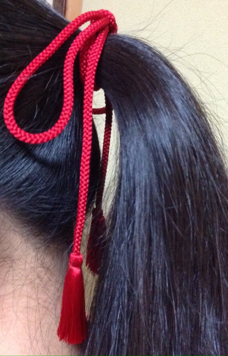 鳴橋庵 在 Twitter 上 結び 髪に赤い紐 結んでみましたよ 君の名は 組紐 結び T Co Ksjmdtmgrf Twitter