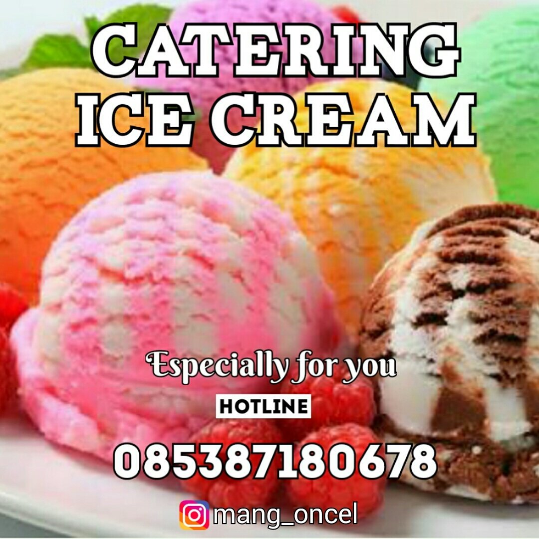 KAMI MENERIMA PESANAN ICE CREAM UNTUK ACARA PERNIKAHAN, KHITAN, ARISAN, DLL
☎ &amp; WA : 085387180678
BBM : 5D25DD34