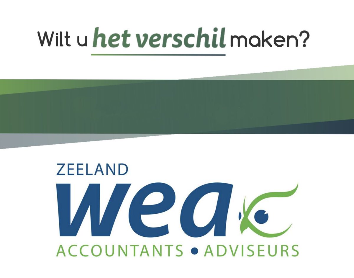 WEA Zeeland, voor ondernemers die het verschil willen maken. Bezoek onze vernieuwde website en ontdek het verschil! bit.ly/2dt0sH9