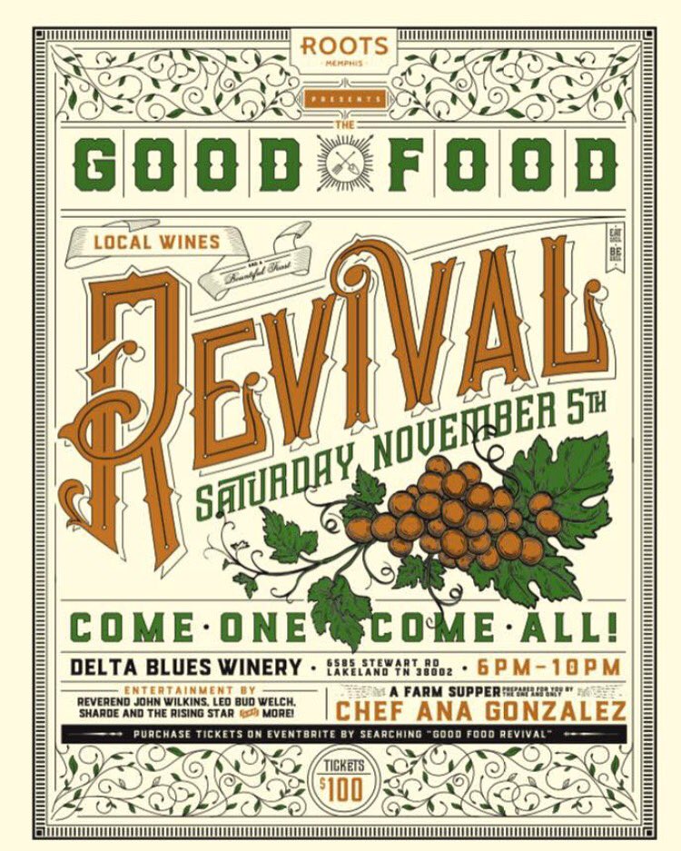 Friday got you thinking about unwinding over some local 🍷? RSVP to the Good Food Revival: facebook.com/events/7007133… #ilovememphis