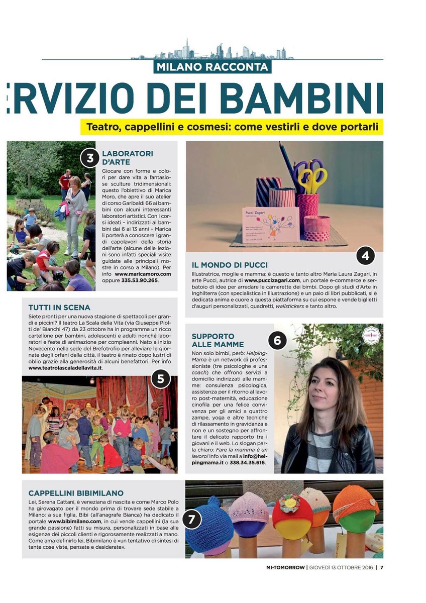 helping_mama's tweet photo. Sul Mi-Tomorrow si parla di noi!!! Lo avete giร letto?!?
Per info 3383435646 oppure info@helpingmama.it!
#HelpingMama #MiTomorrow #press https://t.co/XLCSXiRtcP