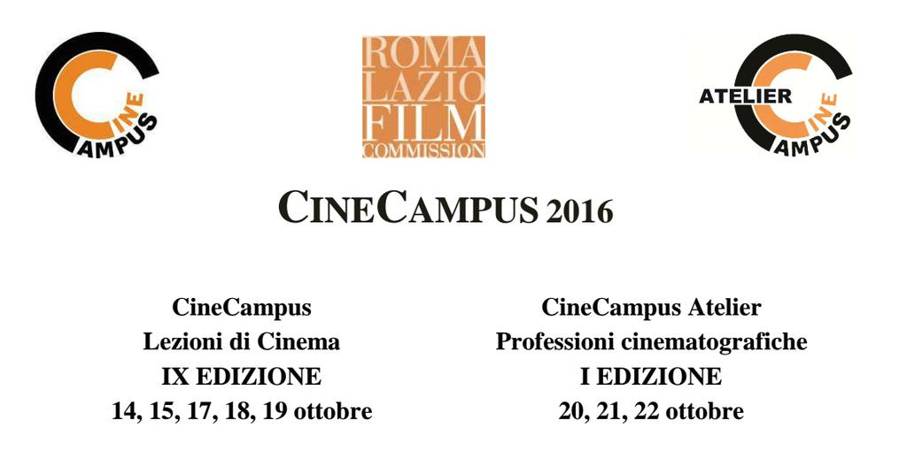 RomaWebFest's tweet photo. #RLFilmComm organizza #CineCampus con lezioni di #Cinema e #CineCampusAtelier2016 per #ProfessioniCinematografiche. https://t.co/0LsEoWqaYV