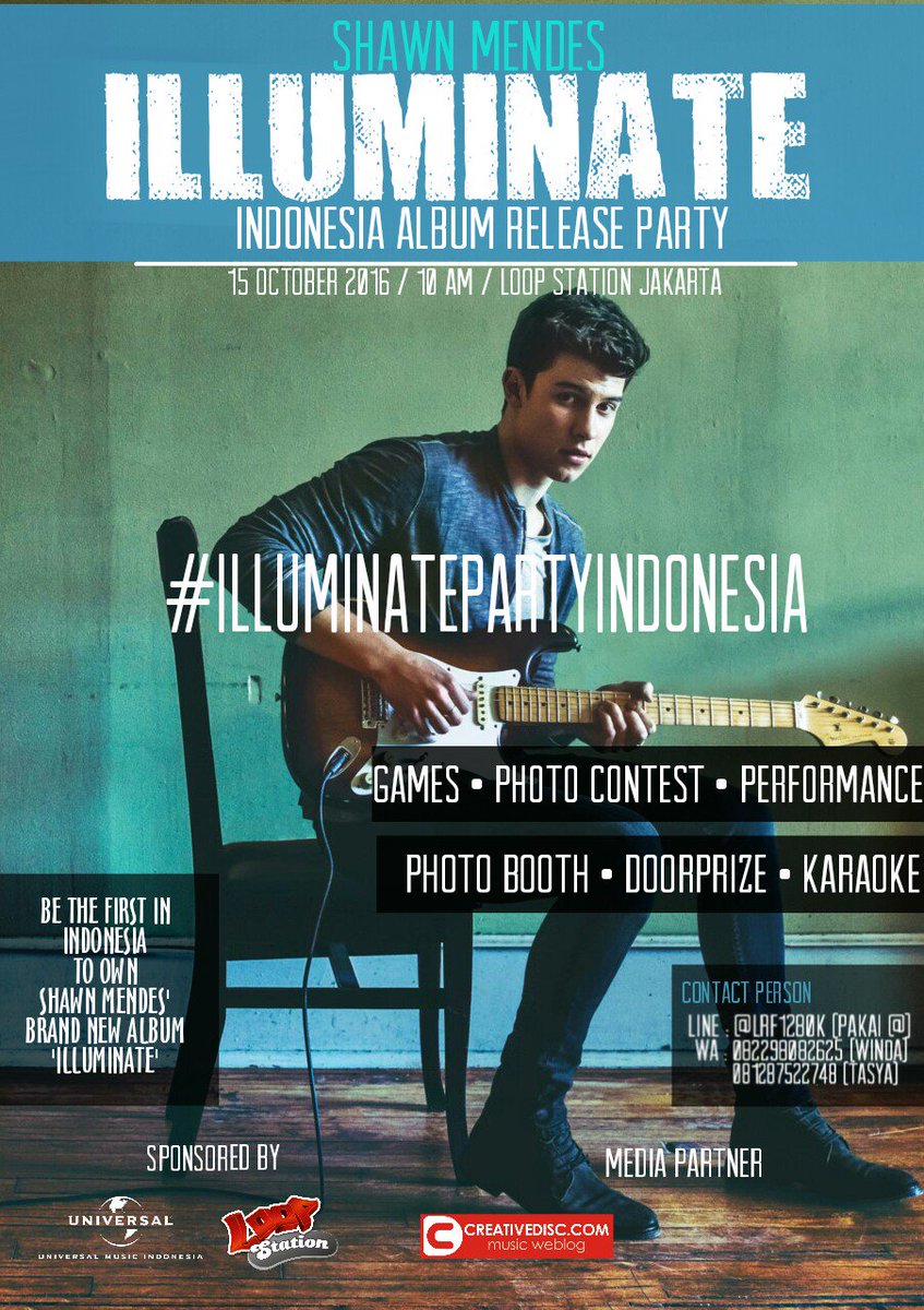 BeFunNColorful's tweet photo. LAST DAY to book your Illuminate Indonesia Album Release Party ticket at #LoopStationJkt ! Registrasi ditutup jam 7 malam ya. Booked now https://t.co/34oCsMmXtK