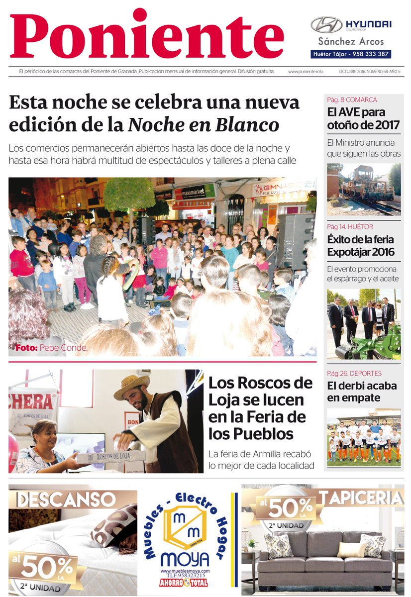 PonienteInfo's tweet photo. ¡La última edición del Periódico Poniente ya está en la calle! ¡Corre a por tu ejemplar! #pinfo https://t.co/27XXEjSs5s