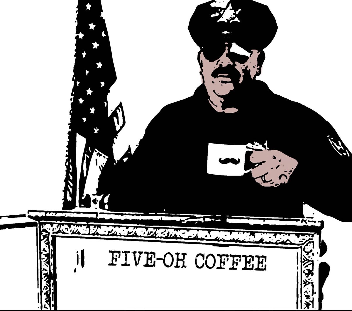 fiveohcoffee's tweet photo. Get ready for roll call with Five-Oh Coffee. Damn fine cup! #fiveohcoffee #rollcall #coffee #caffeine #code3 https://t.co/O9Oo1cc2Oy