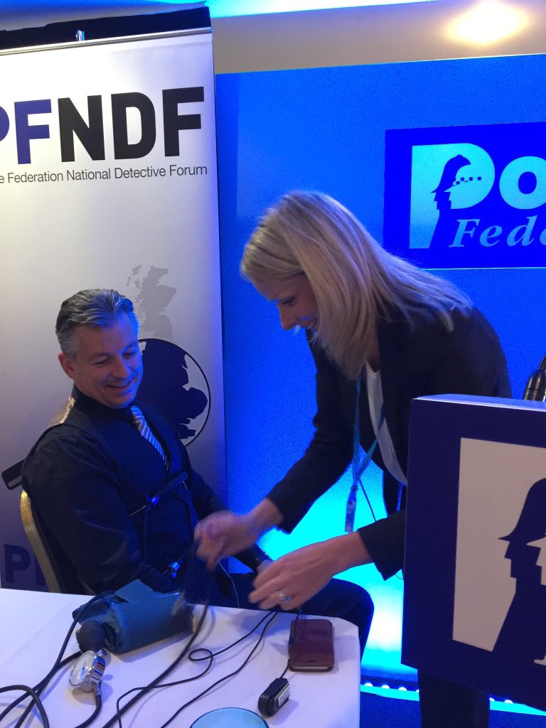 Fascinating demonstration of UK police use of the #polygraph at #detectivesforum
