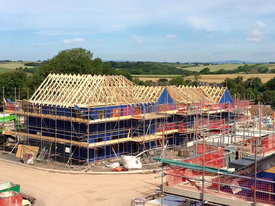 SovereignScaff's tweet photo. 450 Timber frame houses in Liskeard Cornwall for Persimmon Homes - For all you access needs call - 01752 785858 https://t.co/tqSejXeCk1