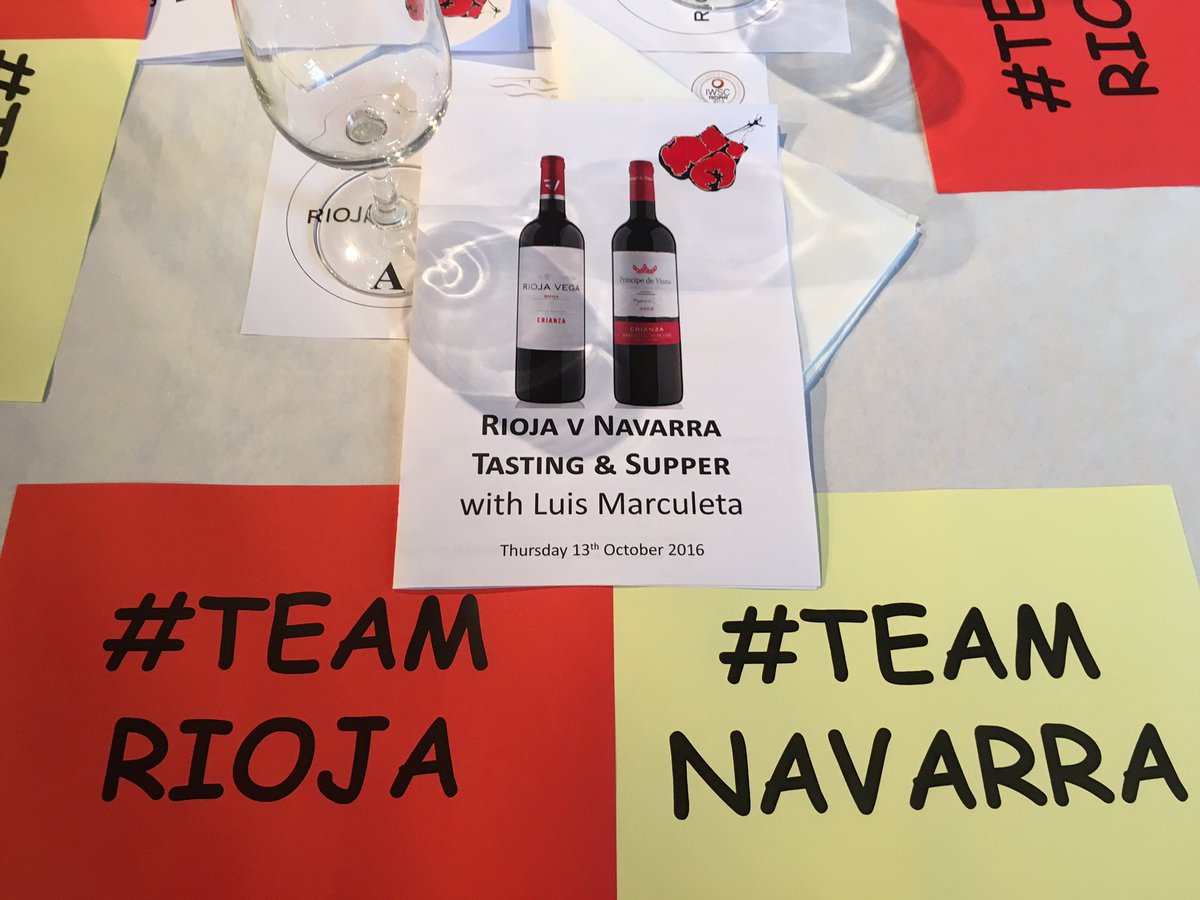directwine's tweet photo. Thanks Luis for a great Rioja v Navarra Tasting last night. The result was an honourable draw! 😀🍷🍷 #teamRioja #teamNavarra #AllWinners https://t.co/qHhamdsL4Z