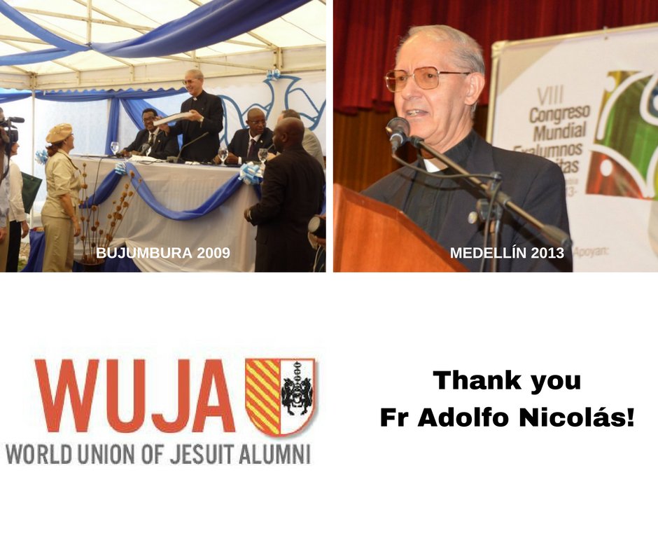 JesuitAlumni's tweet photo. Welcome Father Arturo Sosa SJ, 31st General of the Society of Jesus. Thank you Father Adolfo Nicolás! #gc36 #fathergeneral https://t.co/2n9z7OtBVN