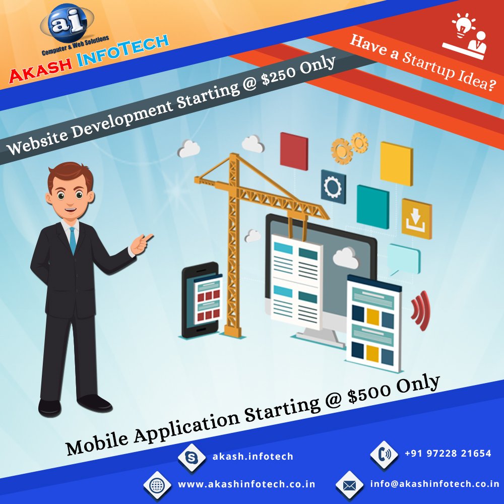 akashinfotech10's tweet photo. #Startup #WebsiteDevelopment #MobileAppDevelopment #eCommerceDevelopment #akashinfotech https://t.co/CgpDyAQrCN