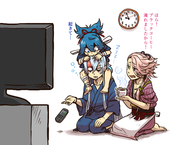 いつも21時には寝てる江雪兄さん。花丸も録画で次の日観る派。しかし3話の放送だけは弟たちとリアルタイムで観たい!がんばれ負けるな江雪左文字!!!!今日から深夜まで起きる練習をするんだ!!!!!!寝るな!!! 