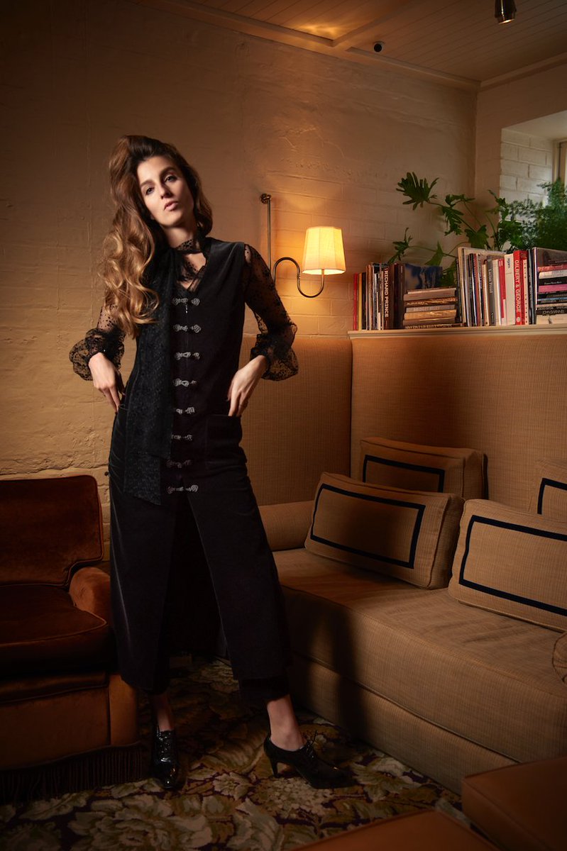 Velvet noir Ft. the Ursa dress, available at <a href="/Farfetch/">Farfetch</a> #LeSmokingGirls