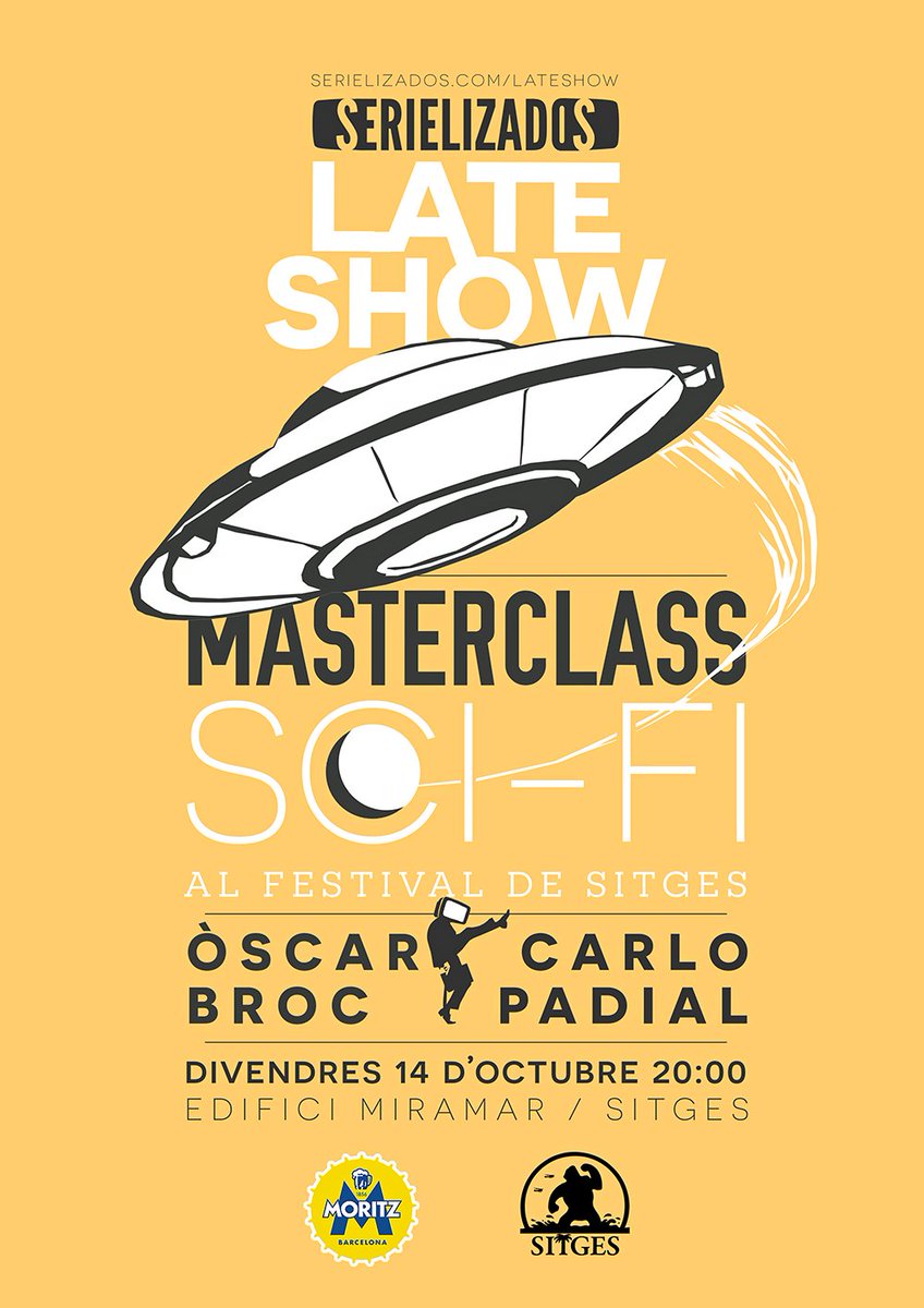 SZSLateShow's tweet photo. HOY es el día para que os unáis al lado oscuro: DELIRIO SCI-FI en #Sitges2016. Edificio Miramar a las 20h🖖🏾 🍻  https://t.co/956abSIjOB https://t.co/hLaH10w3aQ