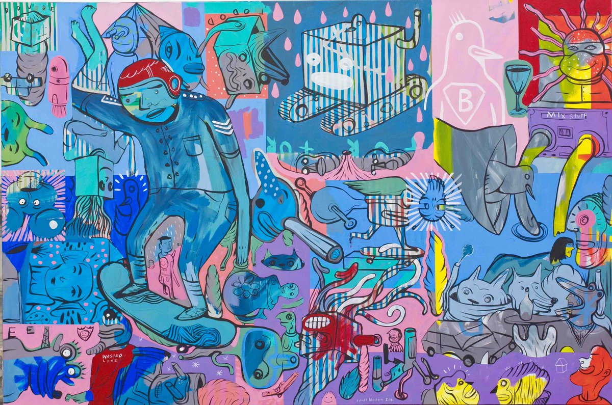 TurkerArt's tweet photo. Donald Abraham - 10 Years WeekND / 122x182 cm / tuval üz. akrilik / acrylic on canvas / 2014 @TurkerArt https://t.co/q7DhTRL6Pu https://t.co/aeJj4DJZaY