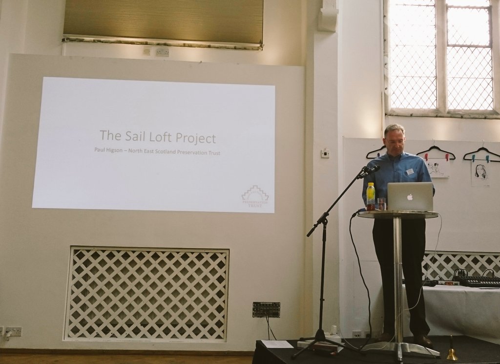 Heritage_Net_UK's tweet photo. Paul Higson from North East Scotland Preservation Trust tells us about their project development. #ExtraordinaryHTN https://t.co/pkXERl2HfR