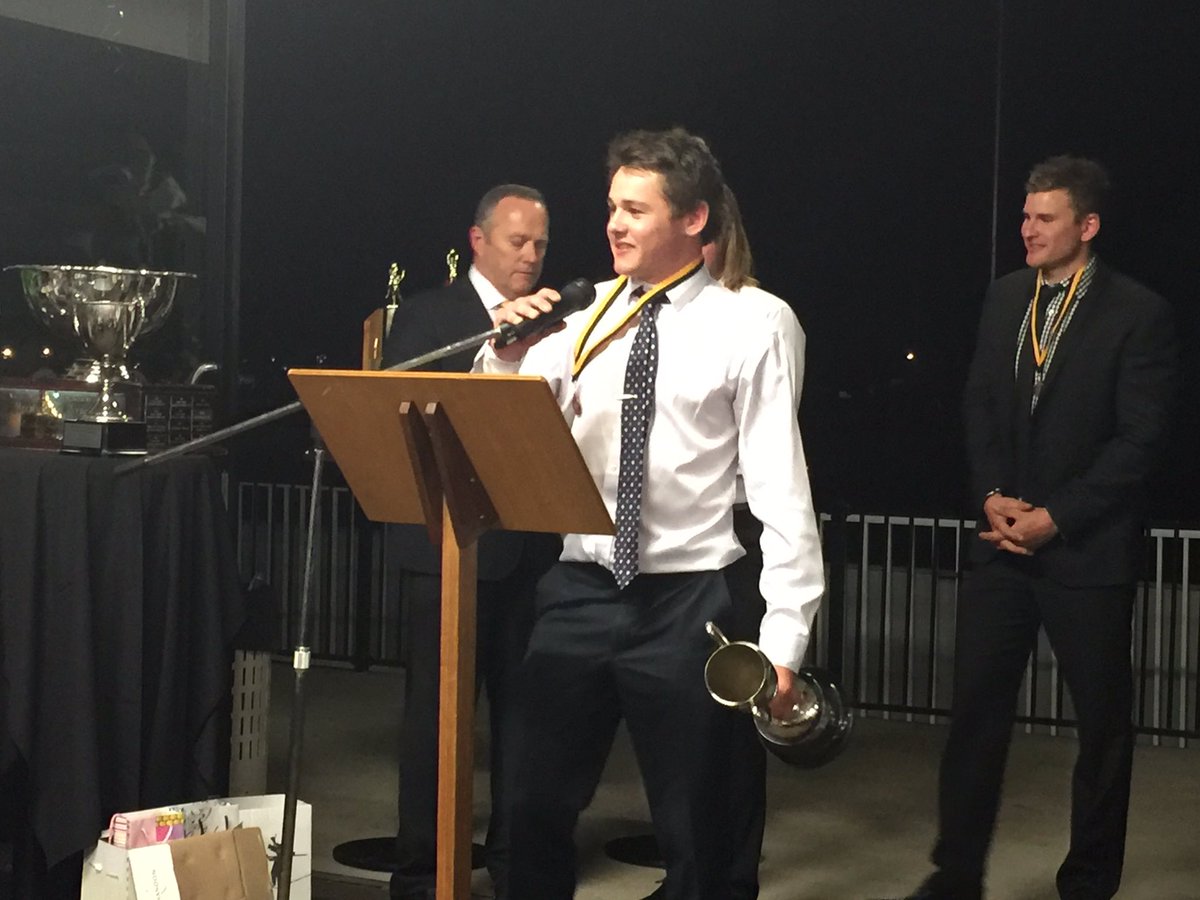 M_McCormackMP's tweet photo. Brendan Myers caps a great year, winning @WaggaTigers' best &amp; fairest from capt-coach Shaun Campbell. Nick Ryan best finals, most courageous https://t.co/SbqycjmI7v