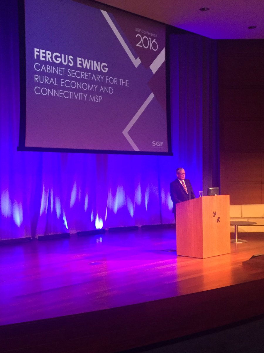 Cabinet Secretary, Fergus Ewing speaking at #sgfconference commends Scottish c-stores for the 42,000 jobs they create