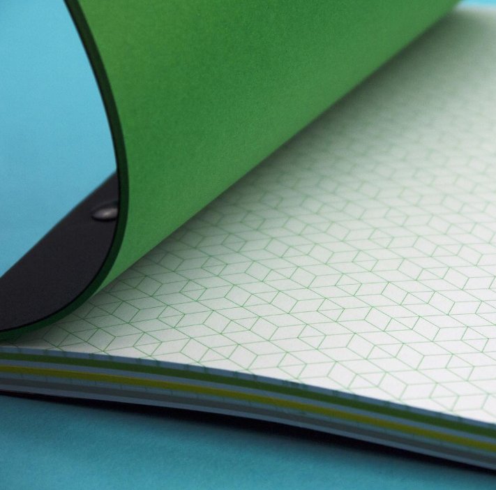 colorplanpapers's tweet photo. .@lsprinting's  geometric notebook details using Colorplan Lockwood Green. https://t.co/DNKiejn1EQ
