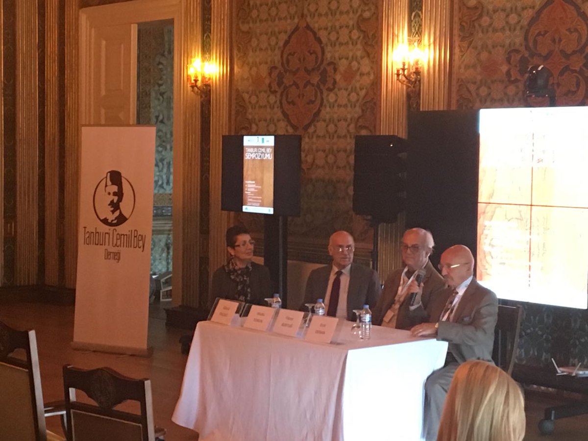 cemilbeysym's tweet photo. Prof. Erol Deran, Prof. Mutlu Torun ve Fikret Bertuğ "Muhibban-ı Cemil" oturumunda konuşuyorlar. https://t.co/8qmVxTQMGO