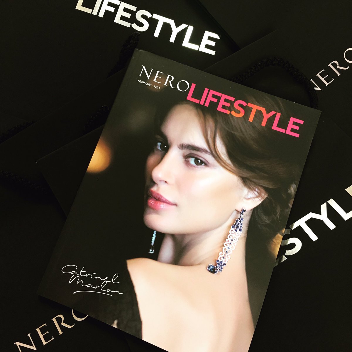 OlivierDiGianni's tweet photo. Great 1st issue of #nerolifestyle #magazine launched @Blastness #party in #rimini @NeroHotelGroup cover @CatrinelMarlon by #stefanoguindani https://t.co/uzkEyzdUyy
