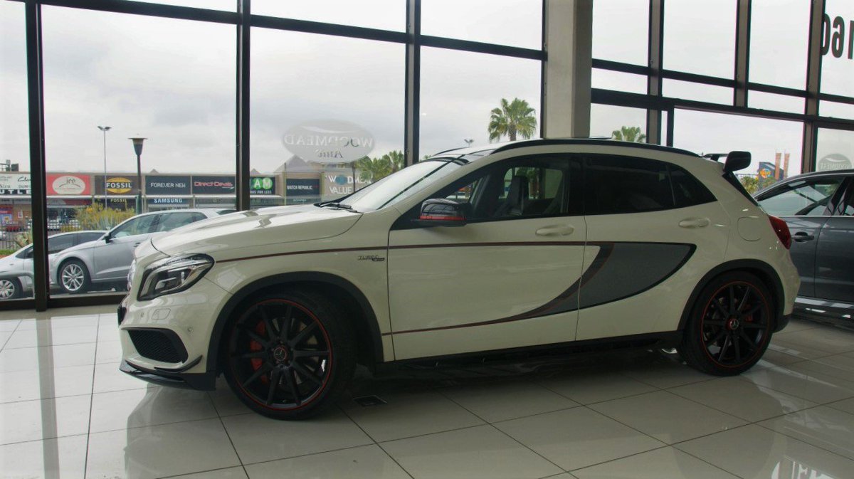 WoodmeadAuto's tweet photo. 2014 M-BENZ GLA45 AMG EDITION1, 21000KM @ R649 950. @WoodmeadAuto #mercedes #cars https://t.co/jmSDprrUOS