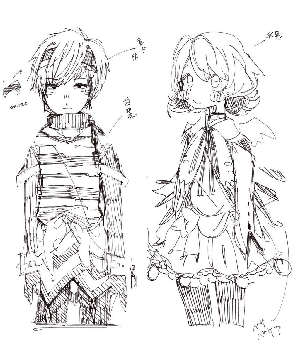 春紫 The Case Book Of Arne No Twitter 以前紹介したなっちゃんの没案ですが さらに前 まだキャラクター の名前が決まっていないころのものが出てきたので載せます 名もなき頃の なっちゃんとひより コンセプトは最初から変わってませんね まぢちるのプレイは