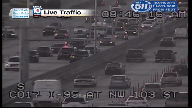Broken Down Car on I-95 NB Express at NW 103rd St Left Lane Blocked #traffic https://t.co/UwUbrUbEjx