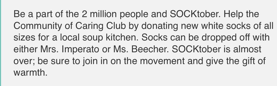 Middle School parents, donations now being accepted !