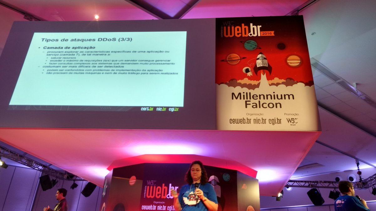 w3csp's tweet image. Conheça tipos de ataques DDoS com Miriam Von Zuben. Tem transmissão ao vivo direto da #Webbr2016 Assista! conferenciaweb.w3c.br
