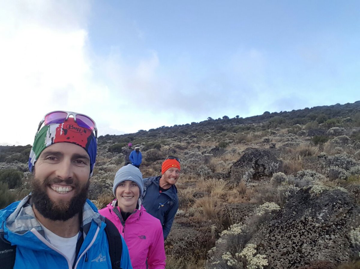 Joburg2Kili's tweet photo. Hello from the team! We plan to summit tomorrow. #Joburg2Kili #OnAMission #MtKilimanjaro #HereWeCome https://t.co/pulrl0WZie