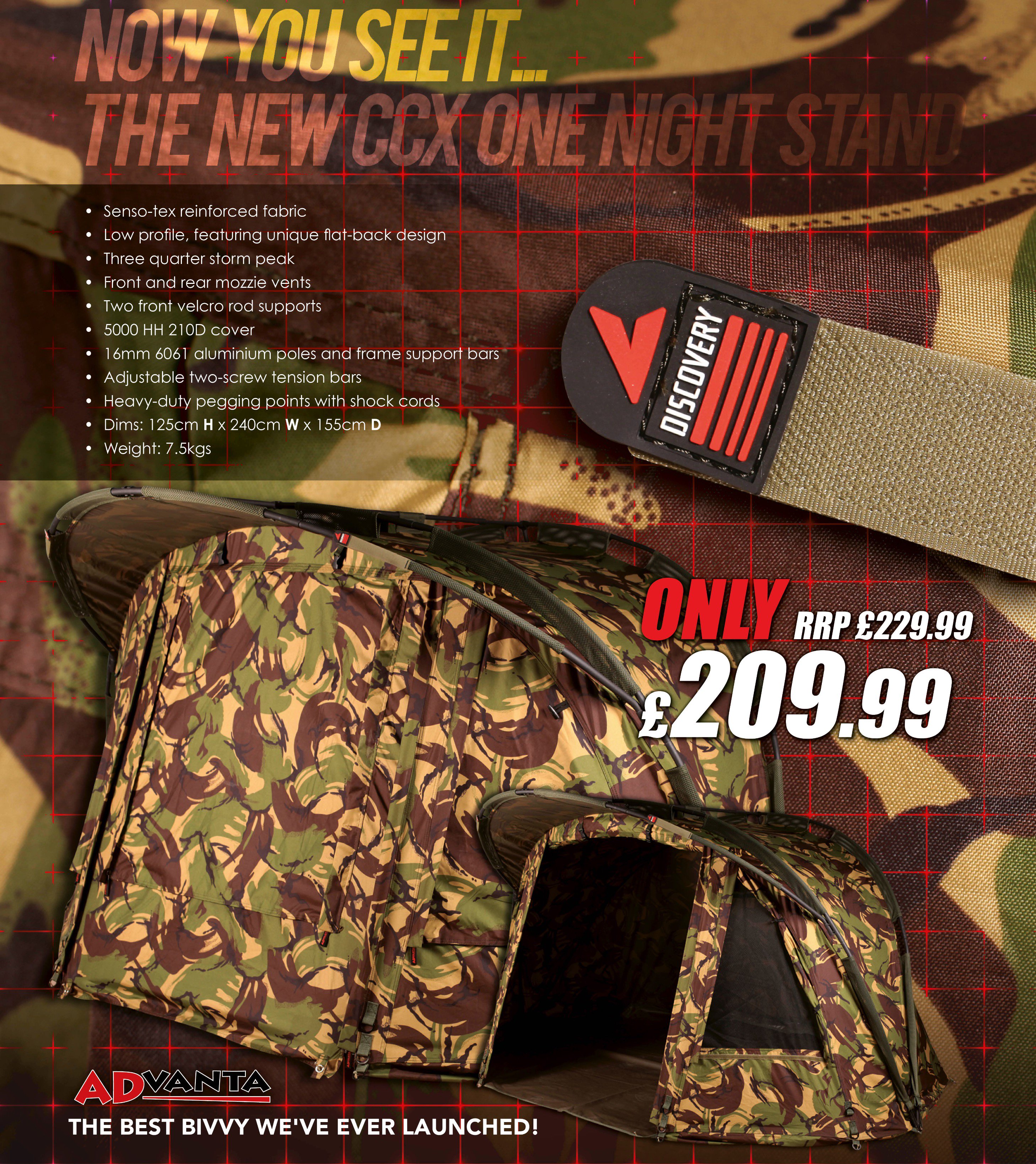 Angling Direct on X: Introducing the NEW Advanta Discovery CCX DPM One  Night Stand Bivvy, available online now! Check it out here    / X