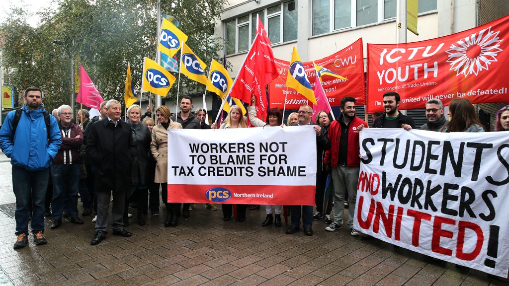 Protest outside Concentrix in Belfast over job cuts itv.com/news/utv/updat…