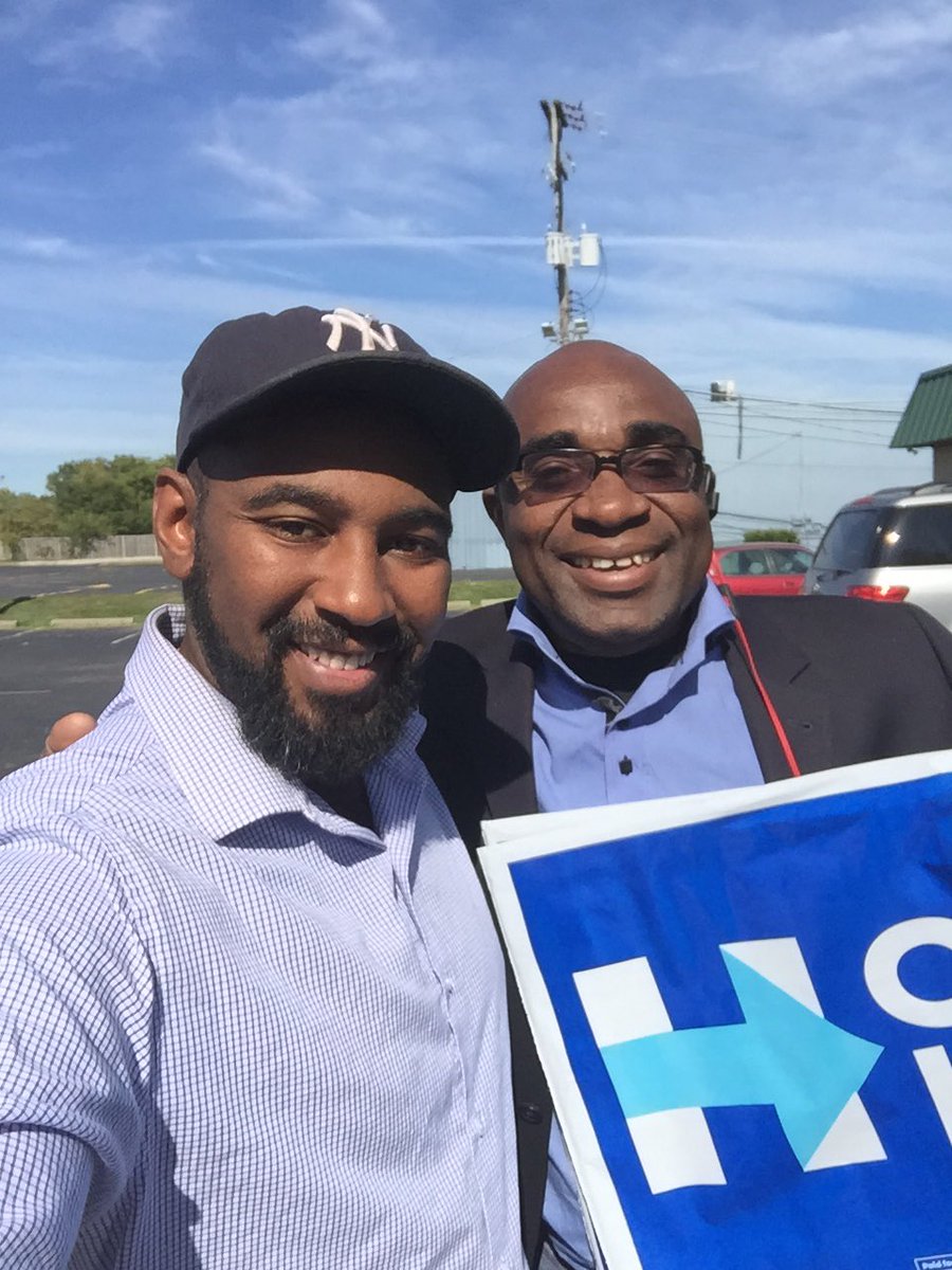d_lockett's tweet photo. Bishop Tony; Hillary Supporter✅, Willing to Volunteer✅, Collected Lawn Signs✅, Voted Early✅ #OHVotesEarly #StrongerTogether #OHHillYes https://t.co/3l36EshaUW