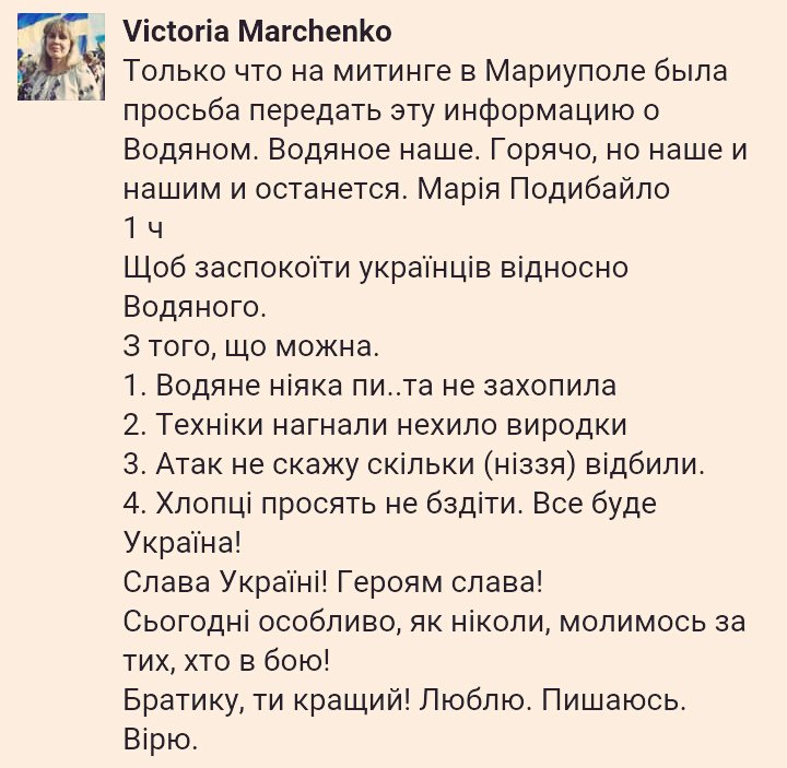 Боевики не занимали позиций у Водяного на Мариупольском направлении, - пресс-офицер Киндсфатер - Цензор.НЕТ 7918