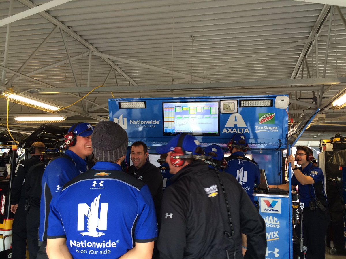 Hendrick5Team's tweet photo. And @AlexBRacing goes back to the 🔝 of the board! 😄 #NW88JR https://t.co/VJ9wfWcFLc