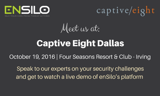 enSiloSec's tweet photo. We are getting ready for Captive Eight Dallas.  Sign-up for a live demo &amp; see how #exfiltrationprevention works.   https://t.co/rQ90lXN95M https://t.co/8OtZc0blhx