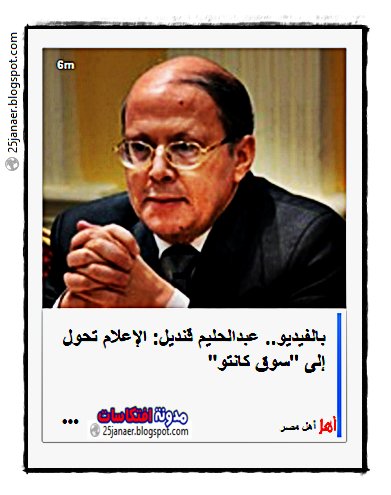 عبدالحليم قنديل: الإعلام تحول إلى "سوق كانتو"